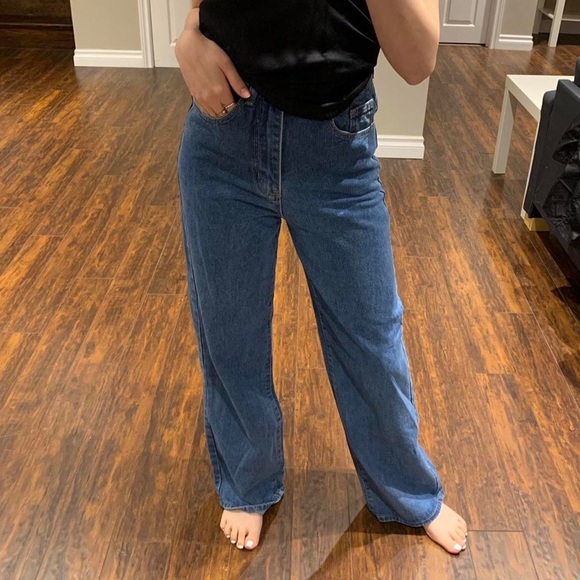 flared wide leg jeans - Picture 3 of 4